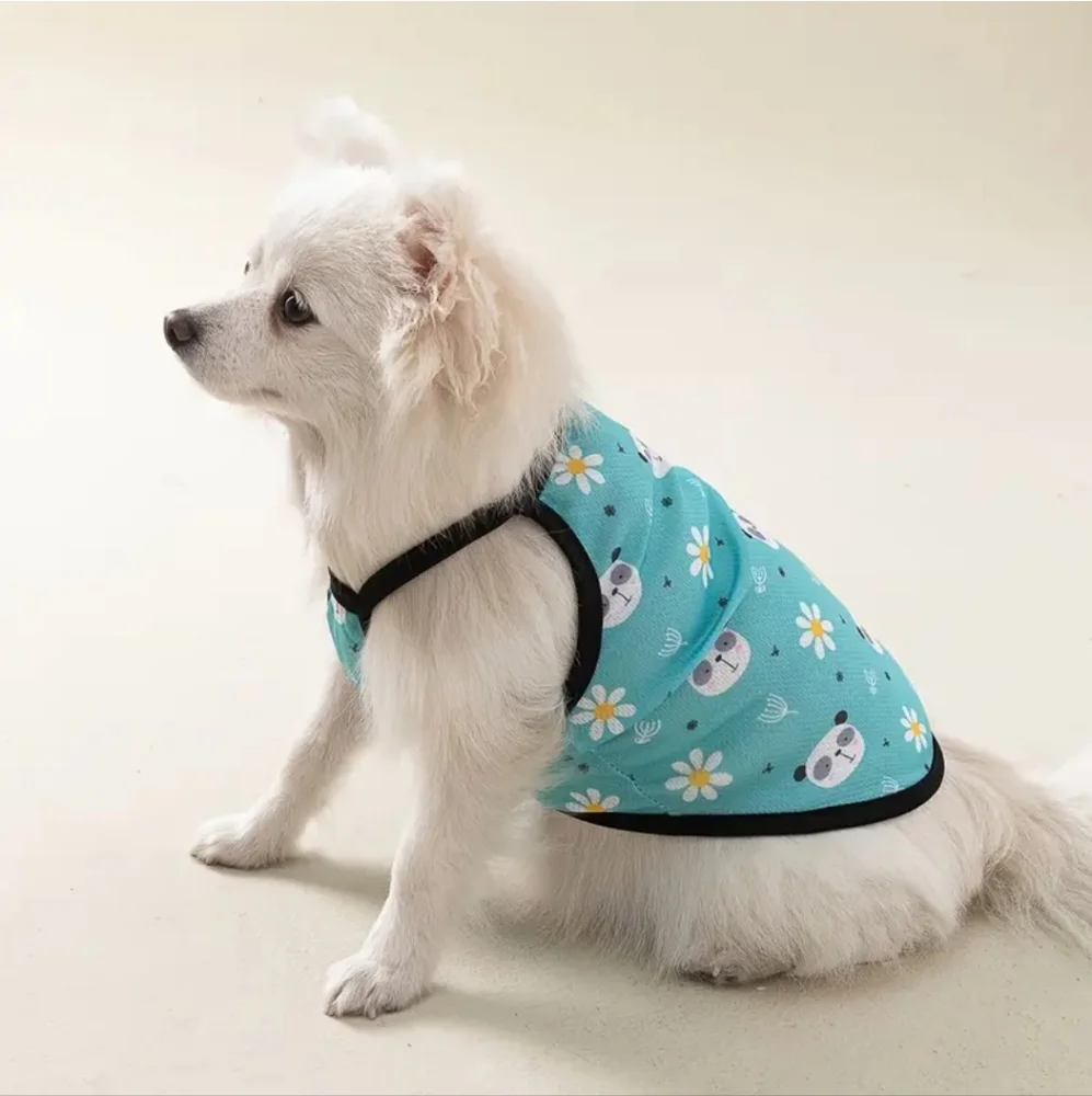 Panda Sunflower Summer Dog Tank NIP For Small Dogs
